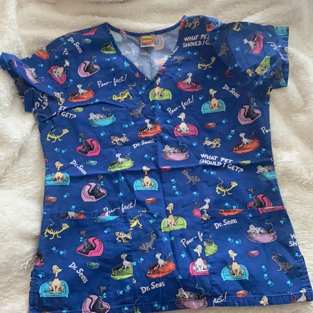 Dr. Seuss scrub top